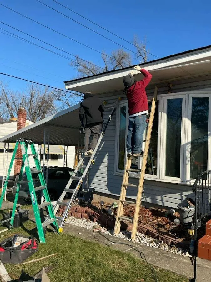 Restoration crew performing exterior repair in Springdale